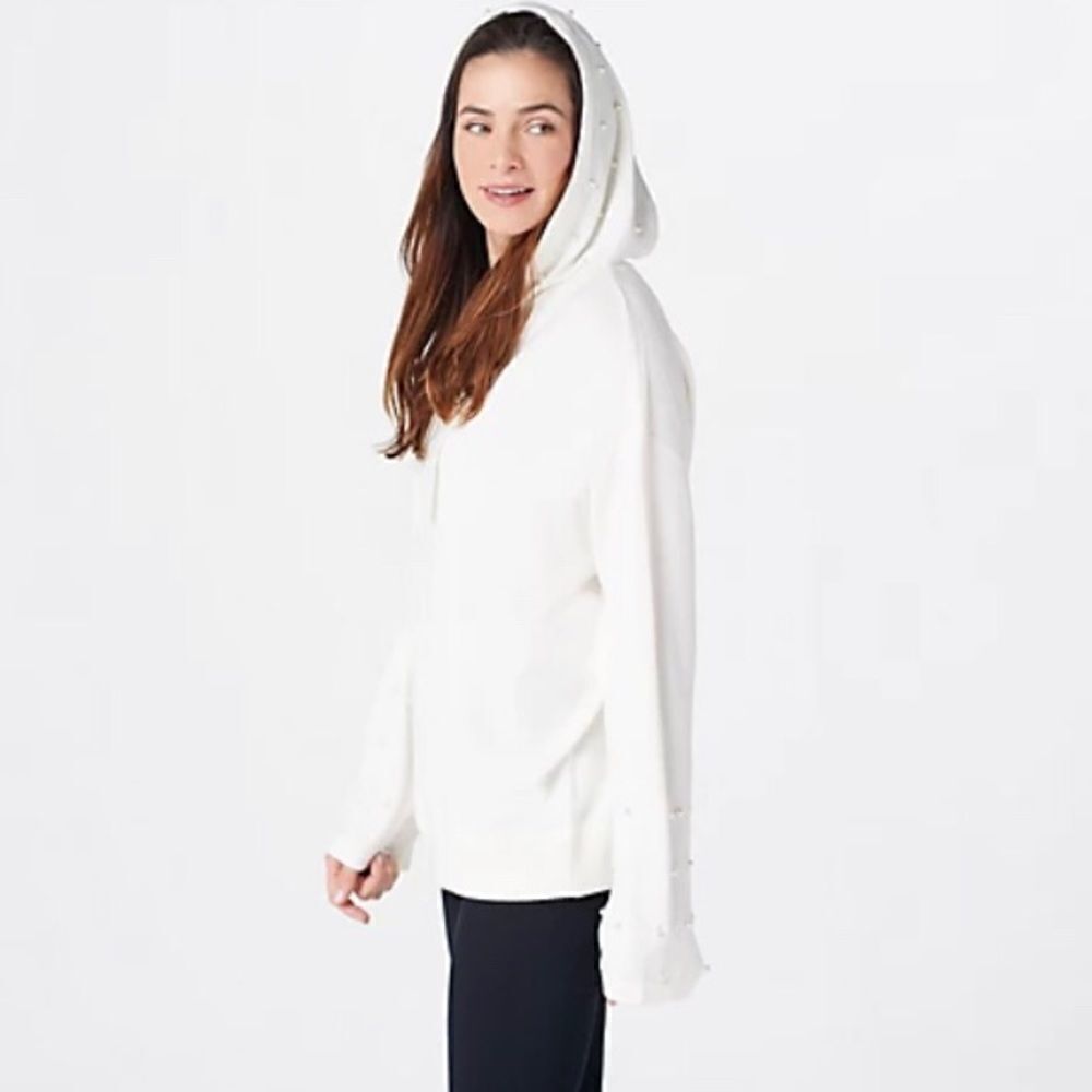 Attitudes by Renee Pearl Embellished Hoodie